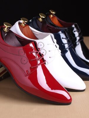 Men Leather Business Casual Dress Shoes