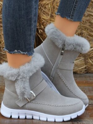 Winter Thickened Plush Ankle Boots